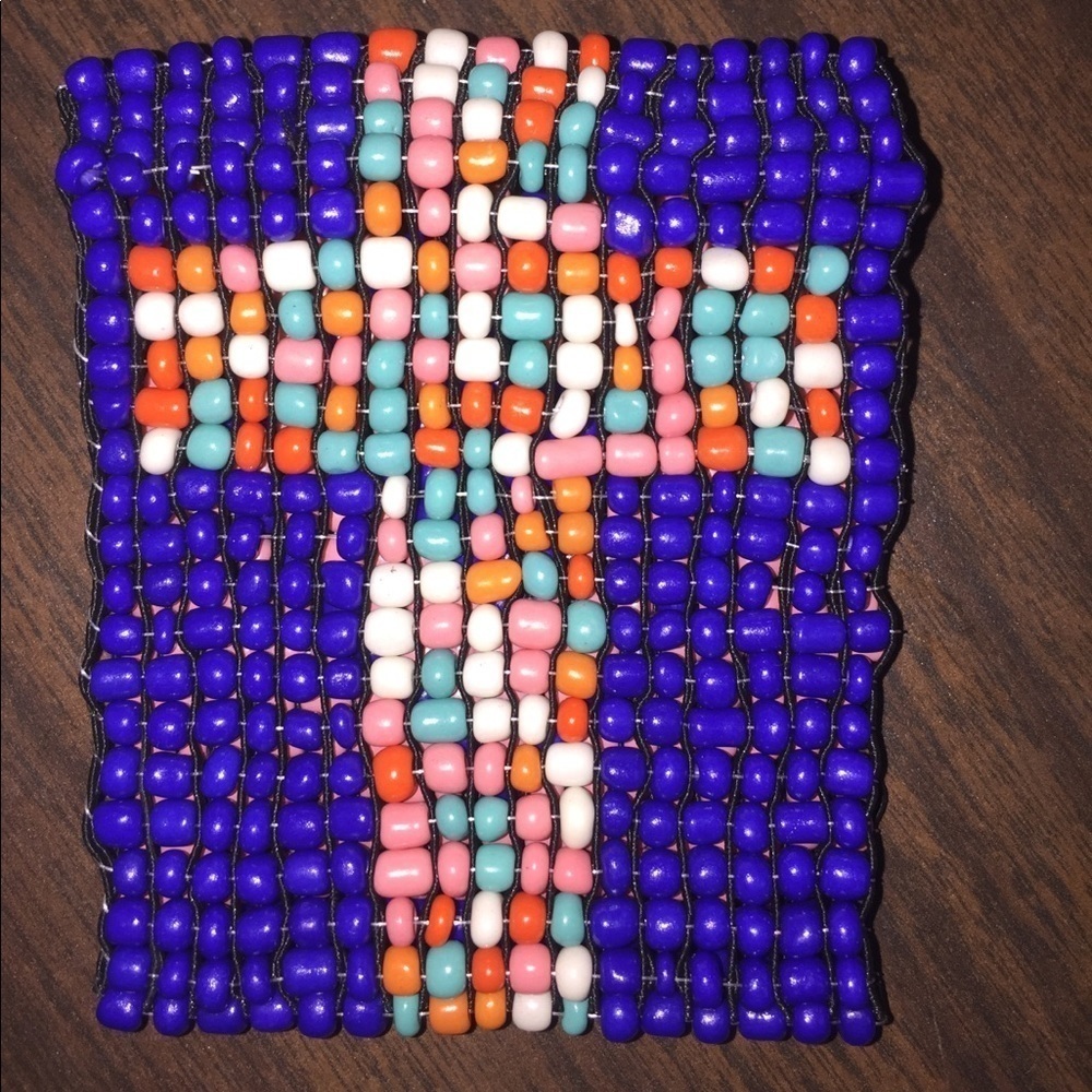 Two sided beaded stretch bracelet